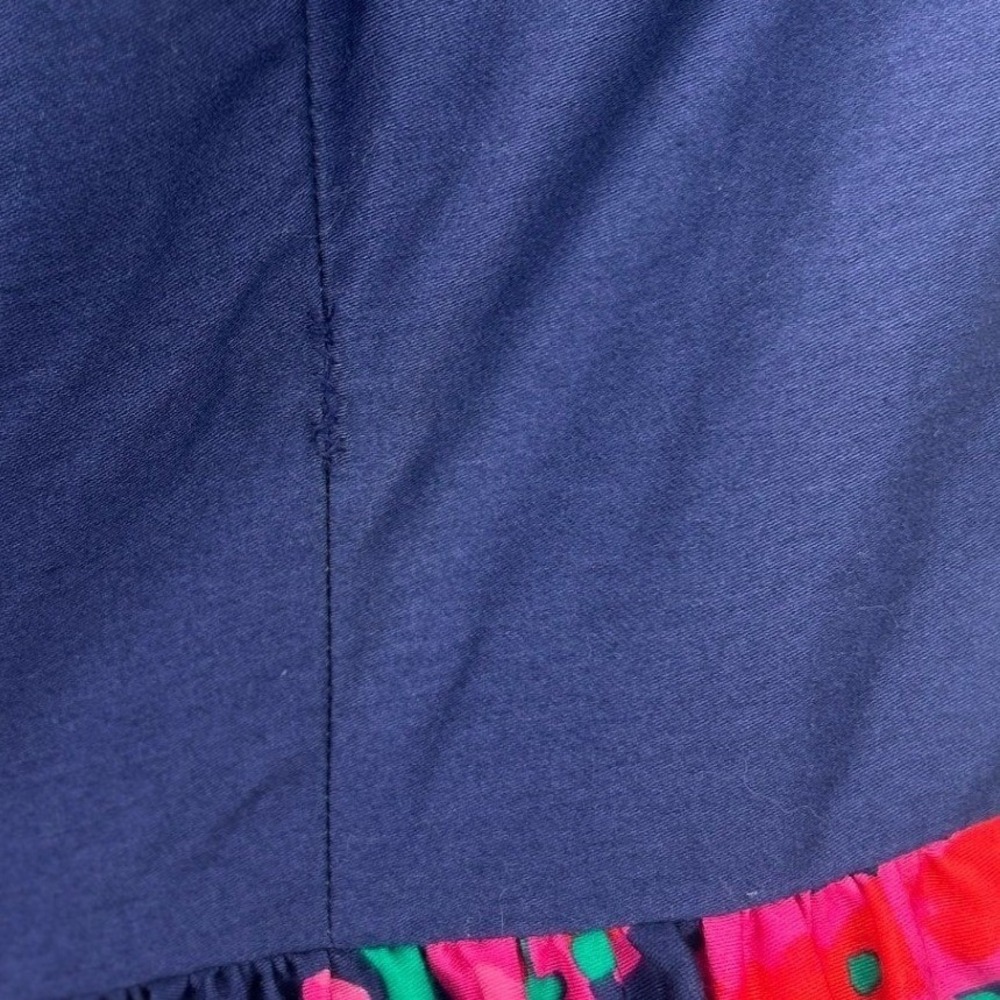 Lilly Pulitzer Lottie Strapless Fit & Flare Dress Mini Navy Cherry Mine Floral 8 - Picture 14 of 15